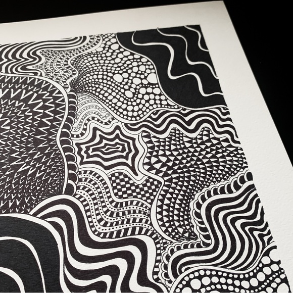 Abstract pattern art original drawing - Picture 2 of 2
